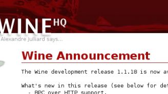 Wine 1.1.18 z lepszym wsparciem dla Mac OS 1