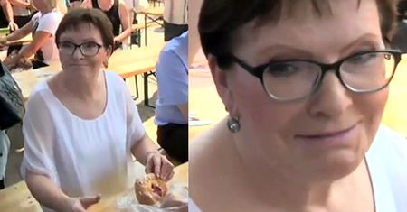 Kopacz do reporterów: "CHCIAŁAM ZJEŚĆ TU KASZANKĘ, ale nie było"