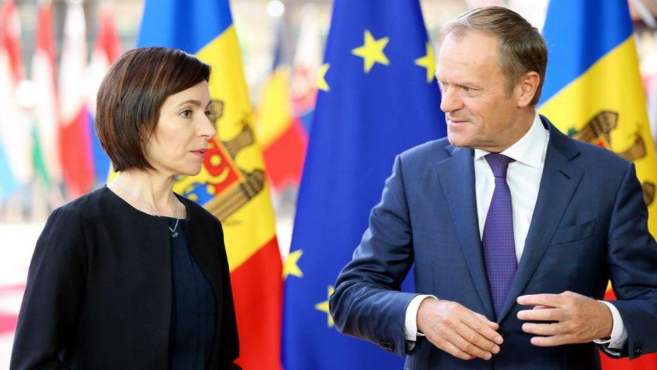 Prime Minister of Moldova Maia Sandu in Brussels
BRUSSELS, BELGIUM - JULY 3: Prime Minister of Moldova Maia Sandu meets  President of the European Council Donald Tusk (R) in Brussels, Belgium on July 3, 2019. (Photo by Dursun Aydemir/Anadolu Agency/Getty Images)
Anadolu
brussels, president of the european council, prime minister of moldova, maia sandu