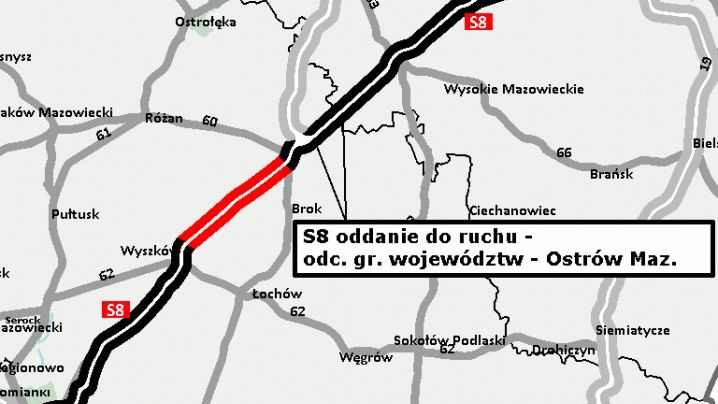 Trasa S8 Warszawa-Białystok będzie w pełni ekspresowa do października