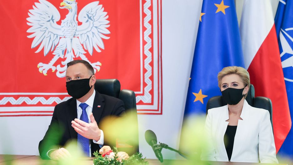 Wielkanoc 2021. Andrzej Duda i Agata Kornhauser-Duda spotkali się z Wojskiem Polskim