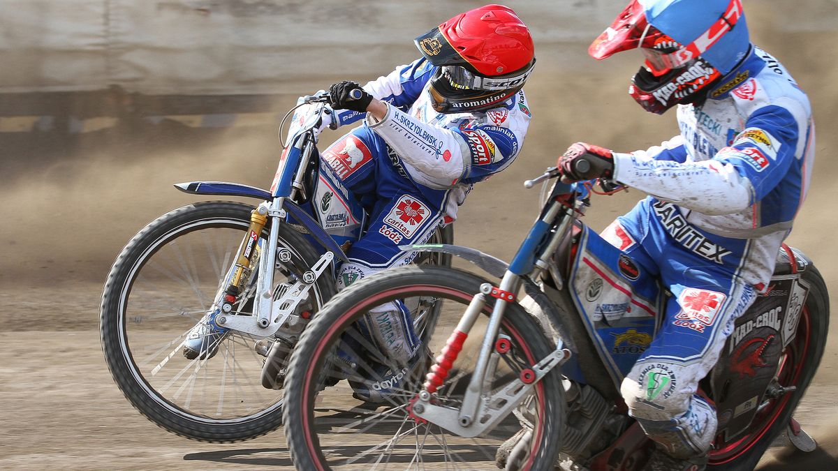 WP SportoweFakty / Adrian Skorupski / Robert Miśkowiak (w czerwonym kasku) i Timo Lahti