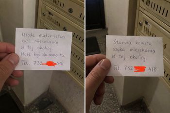 Plaga w polskich blokach. Znalazł sposób na natrętne karteczki od flipperów