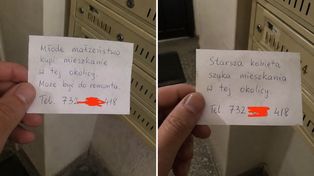 Plaga w polskich blokach. Znalazł sposób na natrętne karteczki od flipperów