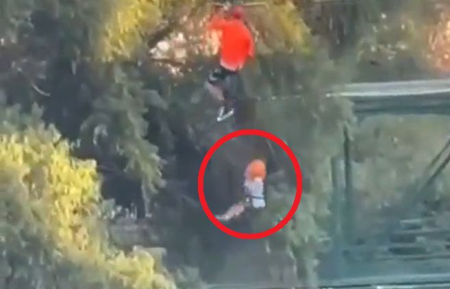 Chłopiec spadł z wysokości 12 metrów. Wypadek zarejestrowano na wideo
