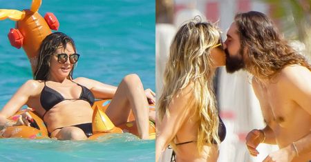 Heidi Klum migdali się z mężem na Karaibach. 50-letnia modelka zaprezentowała boską figurę w bikini (ZDJĘCIA)