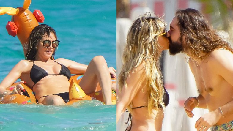 Heidi Klum migdali się z mężem na Karaibach. 50-letnia modelka zaprezentowała boską figurę w bikini (ZDJĘCIA)