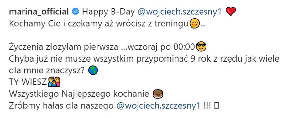 Marina Łuczenko świętuje urodziny męża 