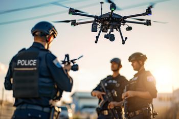 W powiecie świeckim policjanci obserwowali ciężarówki z drona