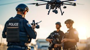 W powiecie świeckim policjanci obserwowali ciężarówki z drona