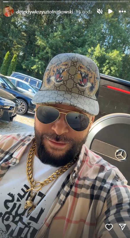 Krzysztof Rutkowski w nowej czapce Gucci