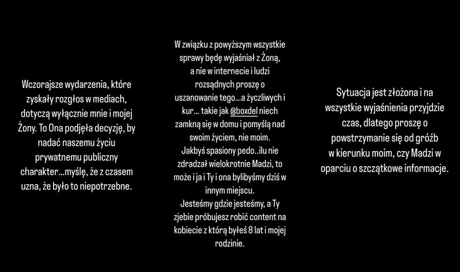 Oświadczenie Filipa Bątkowskiego