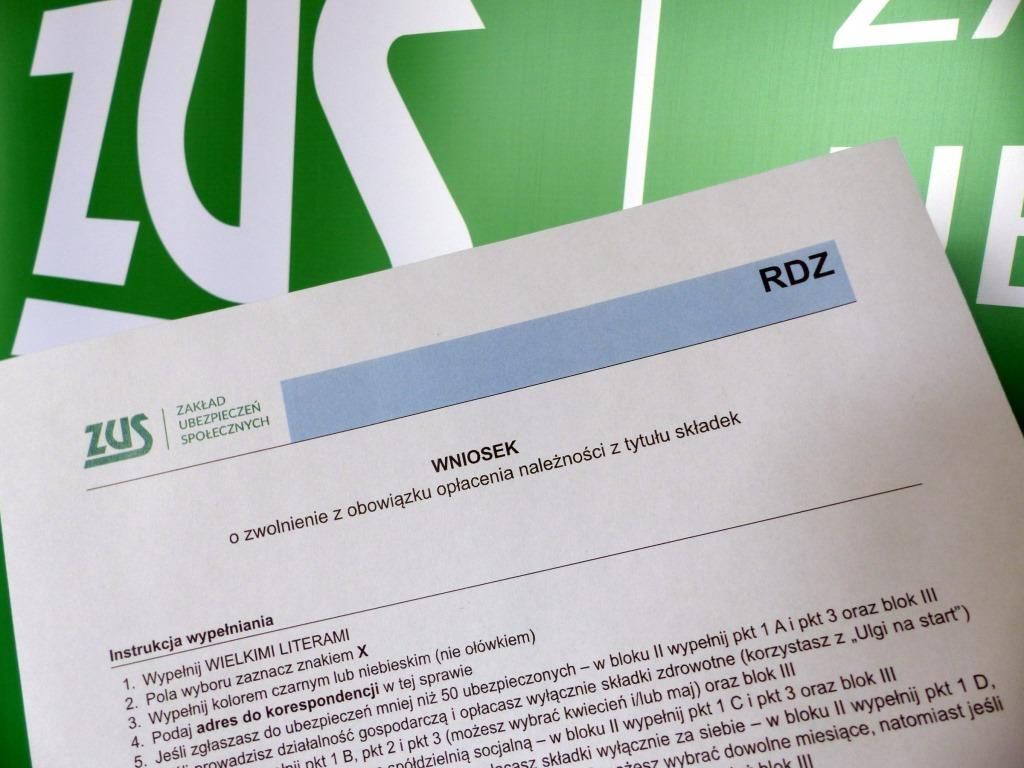 Wniosek ZUS o zwolnienie z obowiązku opłacania należności z tytułu składek