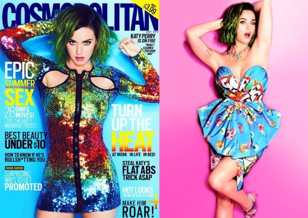 Katy Perry z zielonymi włosami w "Cosmopolitan"!