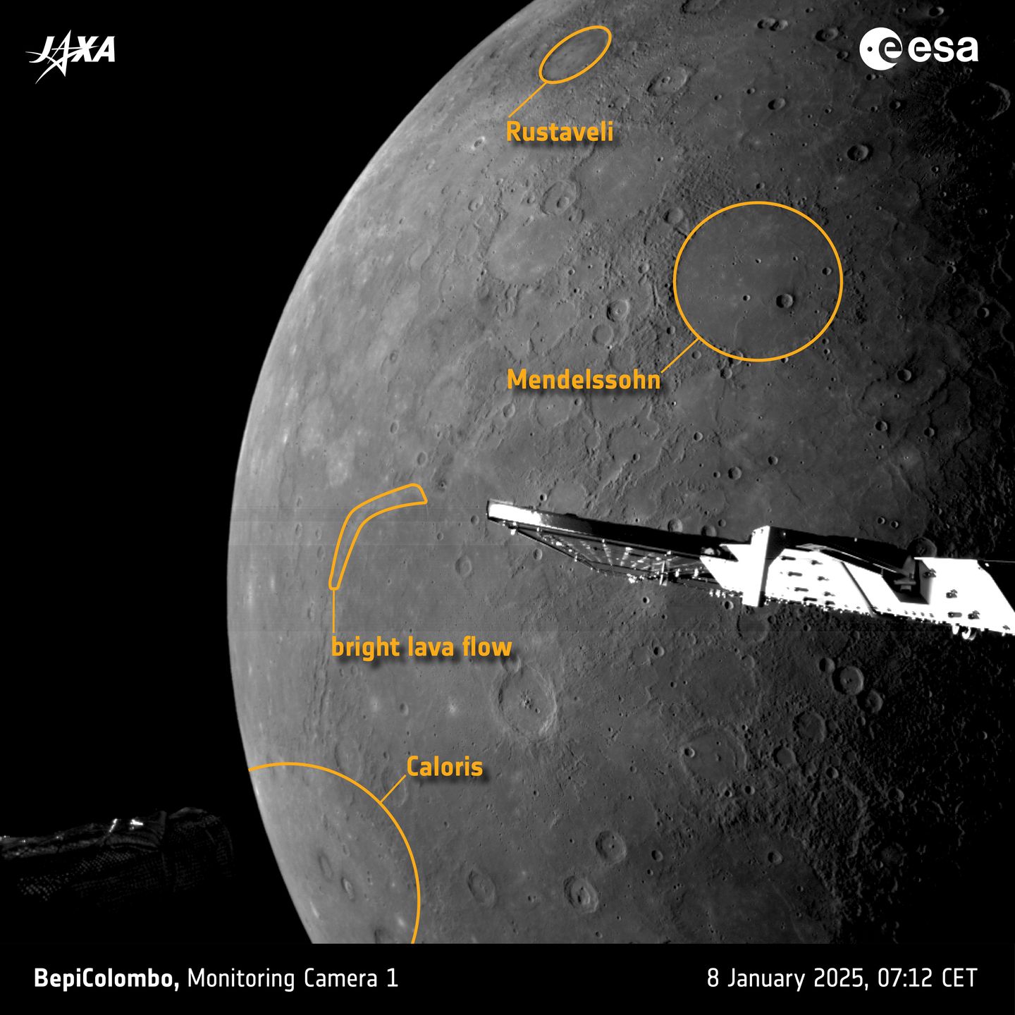 Przelot sondy BepiColombo nad Merkurym