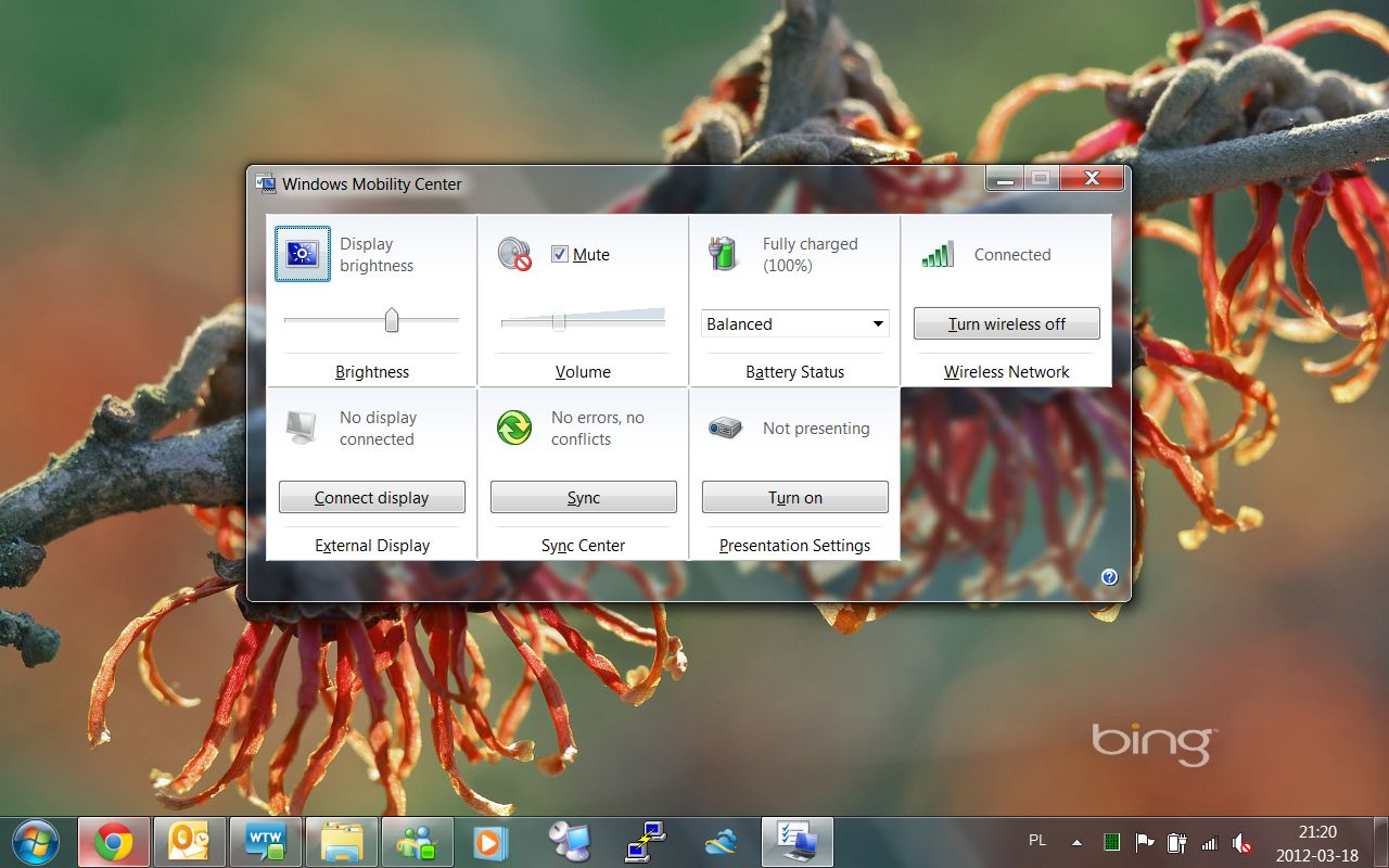 WIN+X w systemie Windows 7