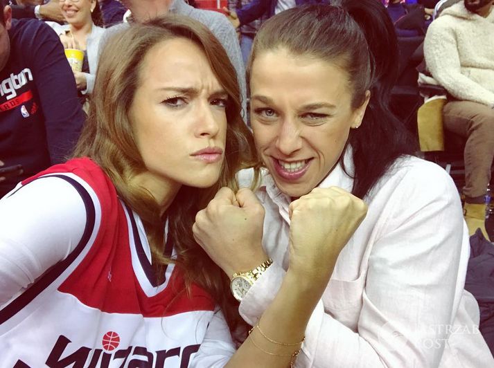 Alicja Bachleda Curuś i Joanna Jędrzejczyk na meczu Marcina Gortata - Instagram