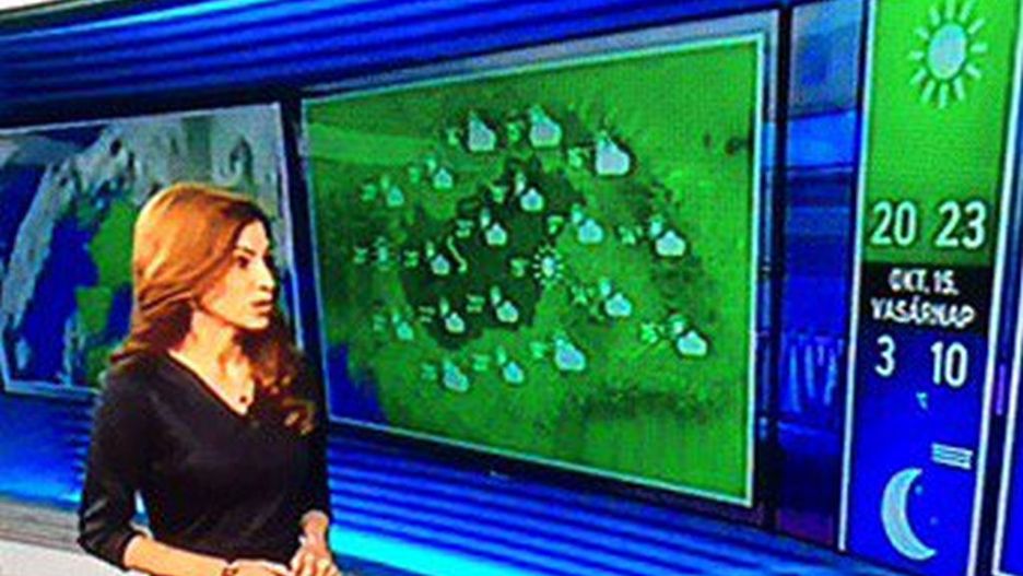 Kadr z węgierskiej telewizji państwowej.