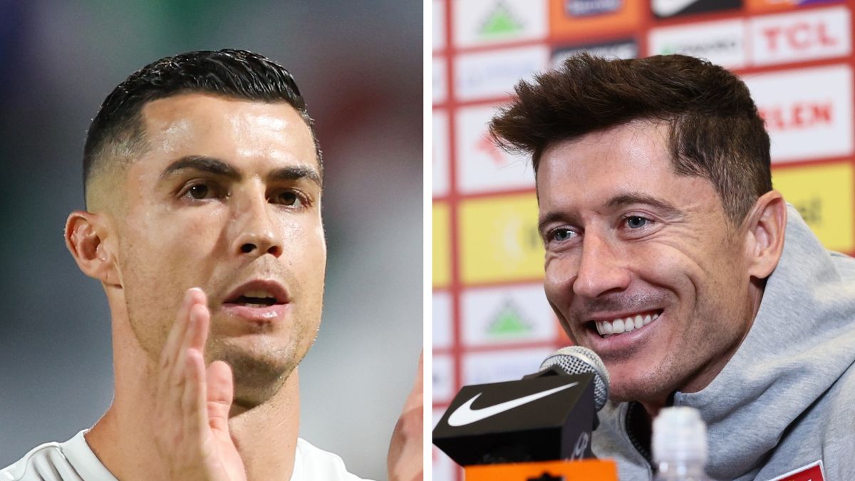 Getty Images / Yasser Bakhsh / Na zdjęciu: Cristiano Ronaldo i Robert Lewandowski (PAP/Leszek Szymański)