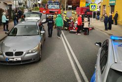 W akcji policja, LPR i strażacy. Ratowali kobietę na przejściu dla pieszych