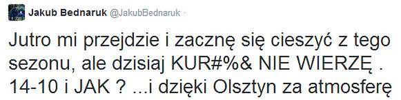 W zaprzepaszczoną w końcówce szansę AZS PW nie mógł uwierzyć trener warszawskiej ekipy, Jakub Bednaruk (źródło: Twitter)