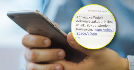 SMS do czytelnika. "Kliknij w link, aby zatwierdzić transakcję"