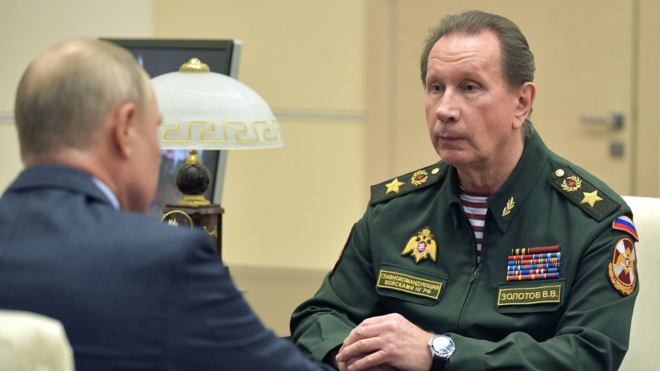 Wiktor Zołotow podczas spotkania z Władimirem Putinem