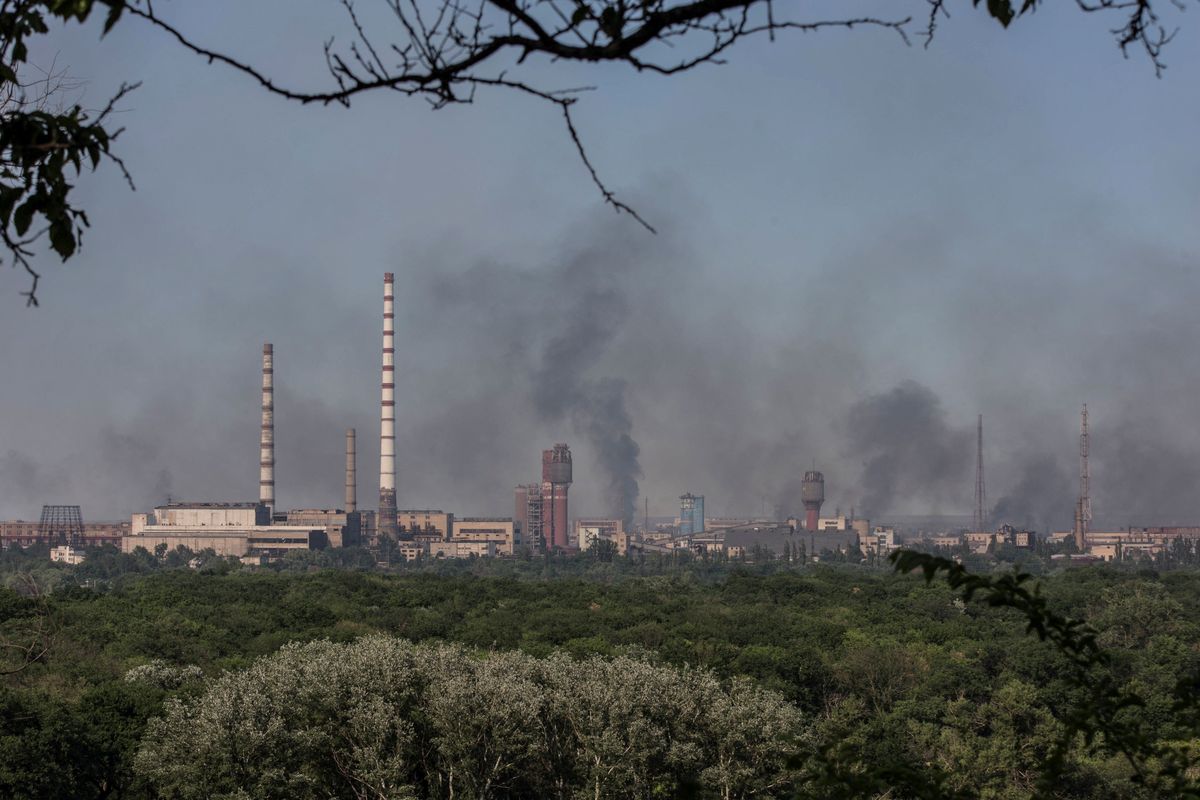 W zakładach chemicznych Azot w Siewierodoniecku wybuchł pożar 