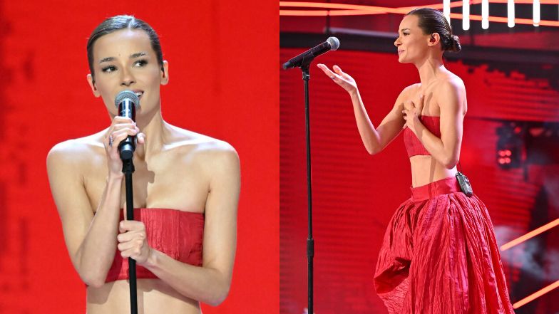 Natalia Szroeder podbija Sopot w czerwonej kreacji