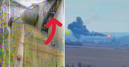 Rosyjski Mi-8 zestrzelony. Moment uderzenia w powietrzu pod Kurskiem