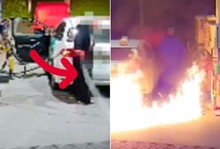 Podpalił stację paliw. Nagranie z Wrocławia