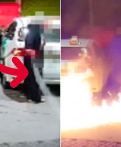 Podpalił stację paliw. Nagranie z Wrocławia