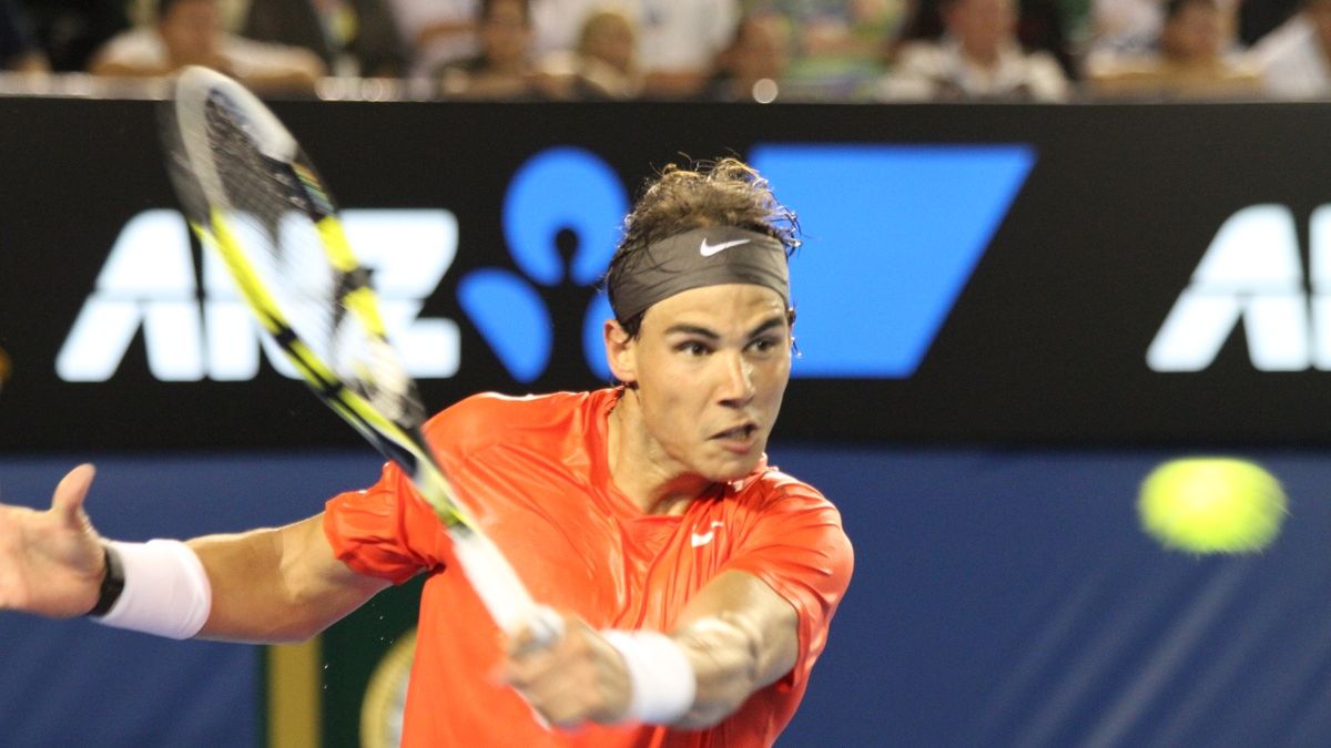 Rafael Nadal w czasie turnieju tenisowego