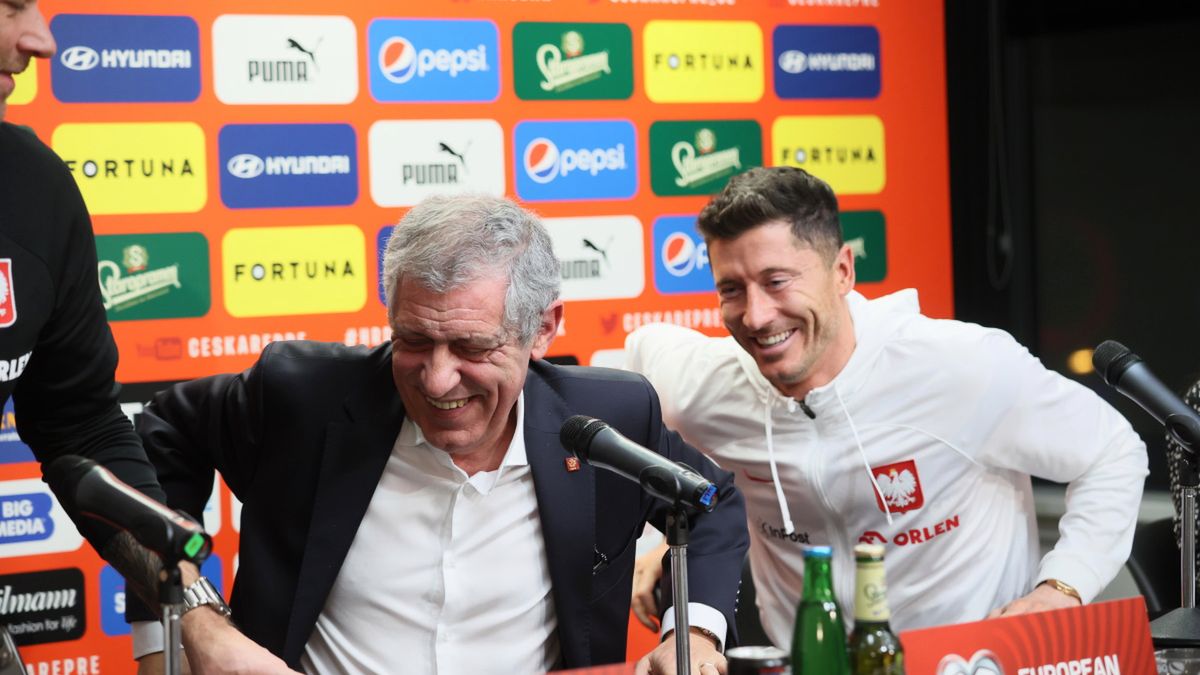 PAP / Na zdjęciu: Fernando Santos i Robert Lewandowski