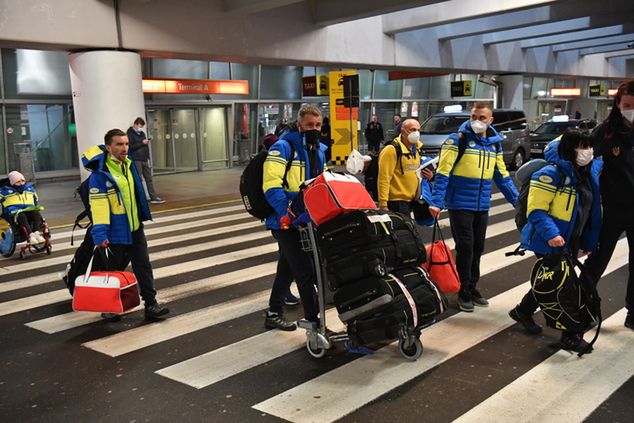 Ukraińscy sportowcy - reprezentanci Ukrainy na Igrzyskach Paraolimpijskich 2022 w Pekinie / Fot. PAP/Piotr Nowak