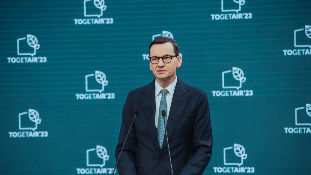 Premier Mateusz Morawiecki otworzył Międzynarodowy Szczyt Klimatyczny TOGETAIR 2023.