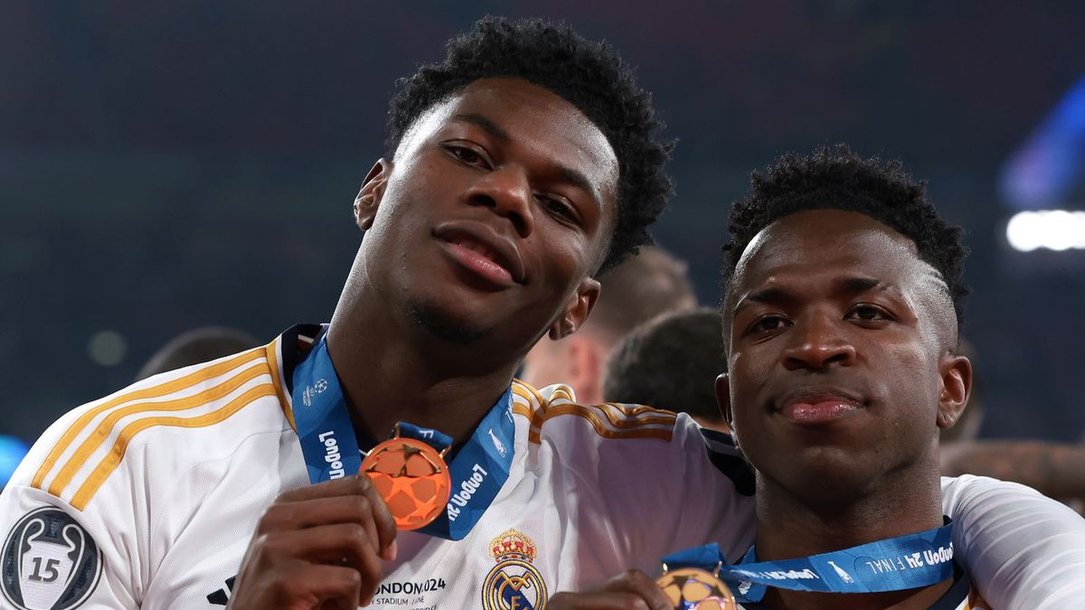 Getty Images / Jonathan Moscrop / Na zdjęciu Aurelien Tchouameni i Vinicius Junior