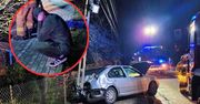 Maków Mazowiecki: 17-latek bez prawa jazdy rozbił samochód o słóp