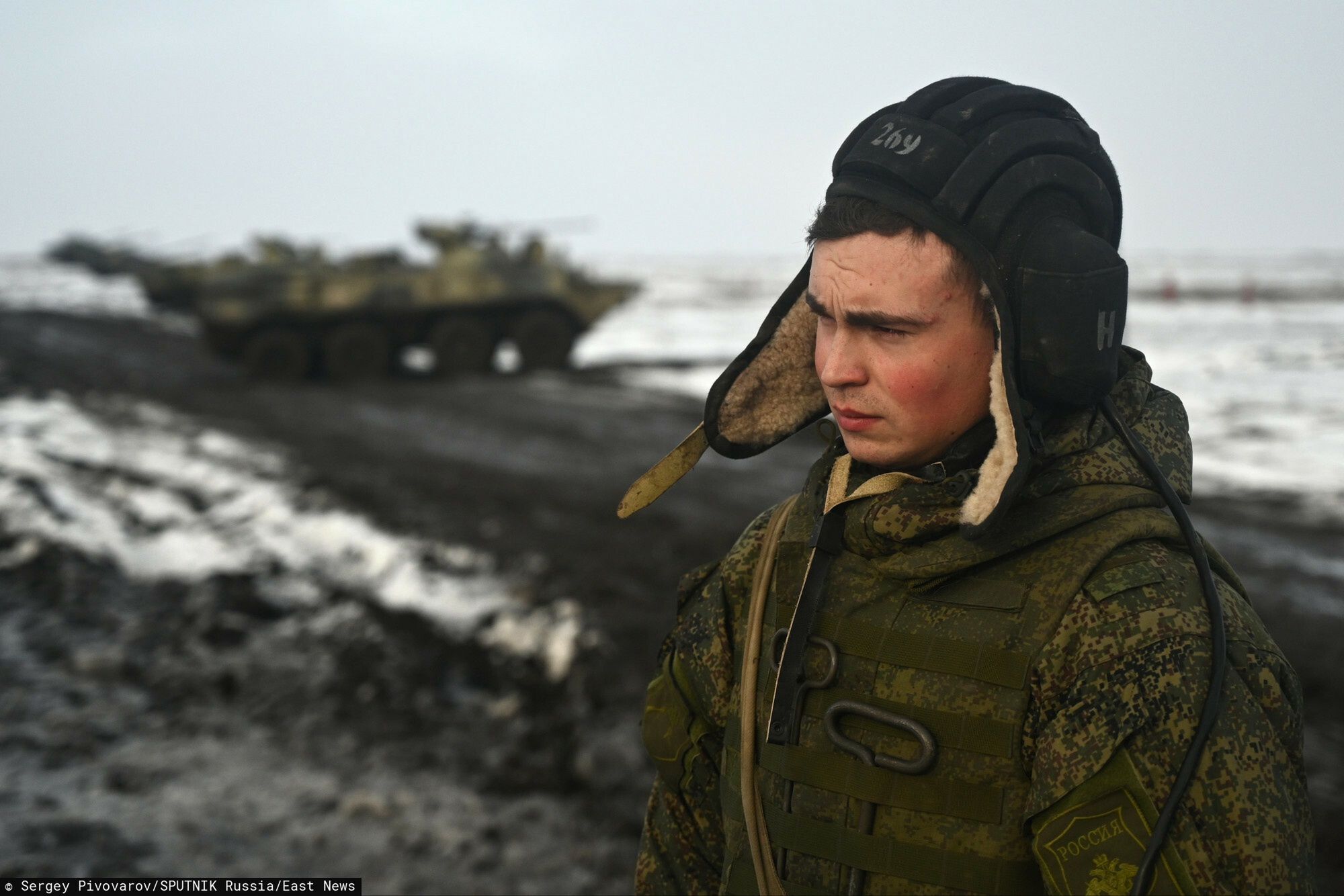 ?wiczenia rosyjskich wojsk l?dowych w rejonie Rostowa
6749063 26.01.2022 A serviceman of the Russian Armed Forces Ground Forces Mechanized Infantry Division attends military drills at the Kuzminsky firing range, in the Rostov region, Russia. Sergey Pivovarov / Sputnik
Sergey Pivovarov