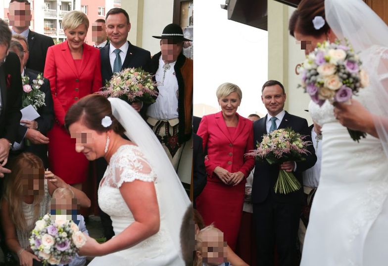 Andrzej Duda z żoną na ślubie córki Beaty Kempy