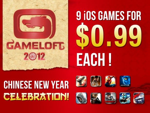 Z okazji Chińskiego Nowego Roku Gameloft przecenia swoje tytuły
