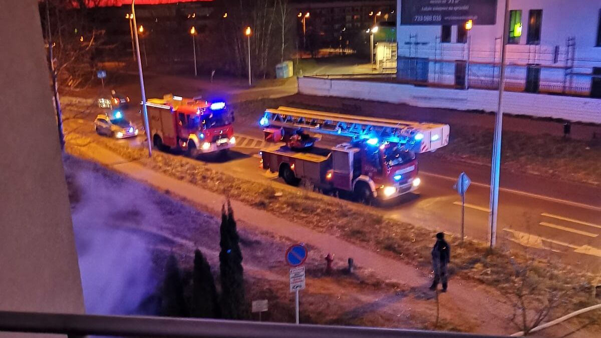 Pożar w bloku przy ul. Kryształowej w Lublinie