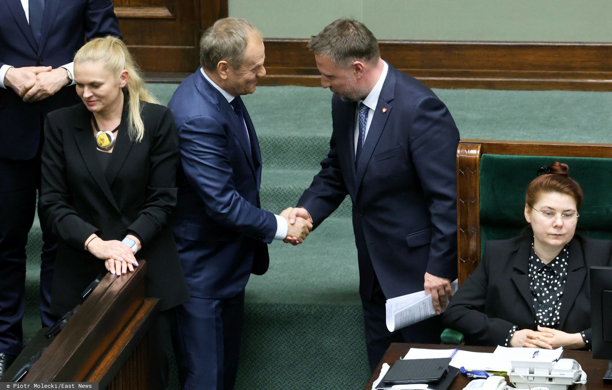 Posiedzenie Sejmu X kadencji. Na zdjęciu Donald Tusk i Marcin Kierwiński