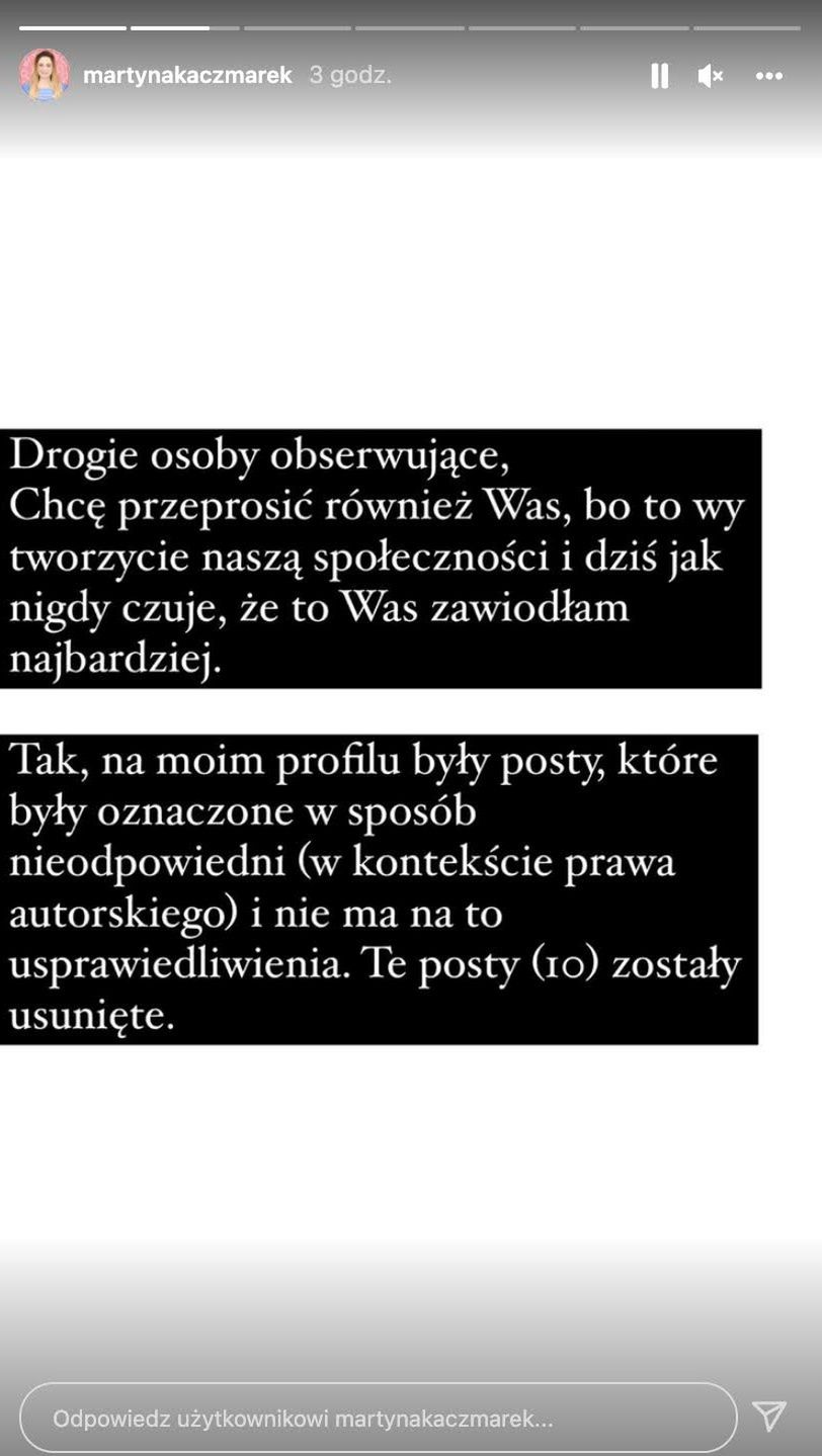 Martyna Kaczmarek kopiowała treści innych twórczyń