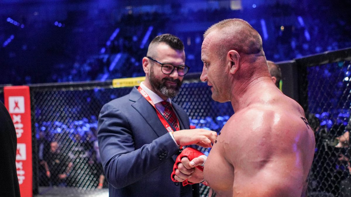 Materiały prasowe / KSWMMA.COM / Na zdjęciu Martin Lewandowski i Mariusz Pudzianowski