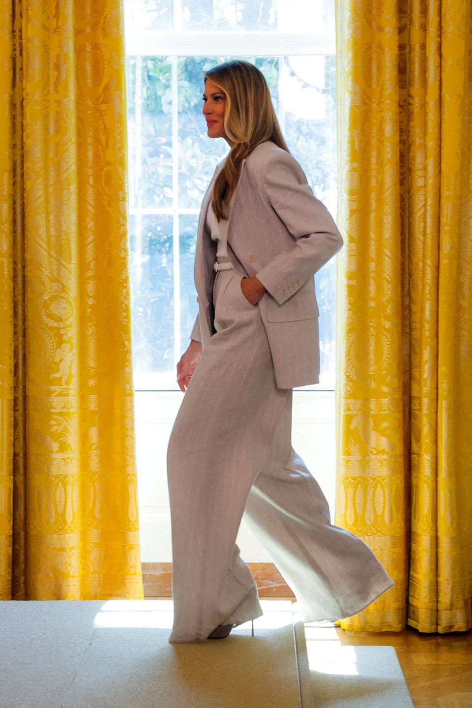 Melania Trump na konferencji prasowej