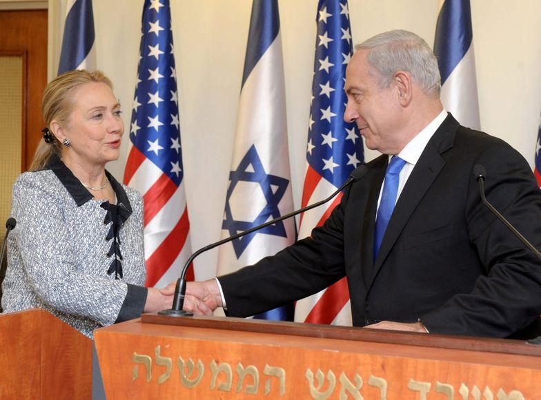 Sekretarz stanu USA Hillary Clinton<br /> i izraelski premier Benjamin Netanyahu