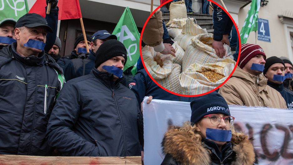 Protest AgroUnii w Lublinie.