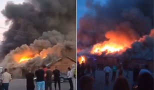 Wielki pożar w obwodzie lwowskim. Kłęby dymu i słup ognia