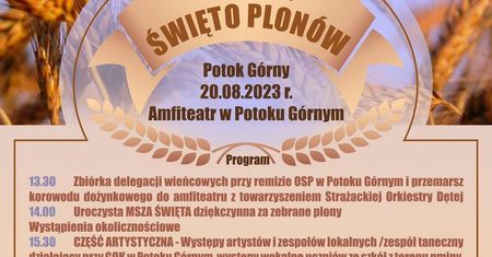 Dożynki w Potoku Górnym 2023. Wystąpią: Fanatic i Gosia Andrzejewicz